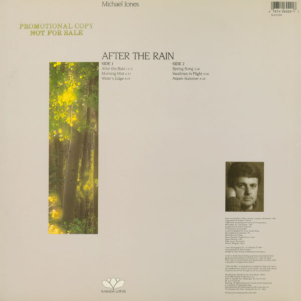 Michael Jones After The Rain Promo LP